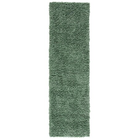 Safavieh 2 x 5 ft. August Shag 200 Power Loomed Runner Area Rug, Green AUG200Y-25